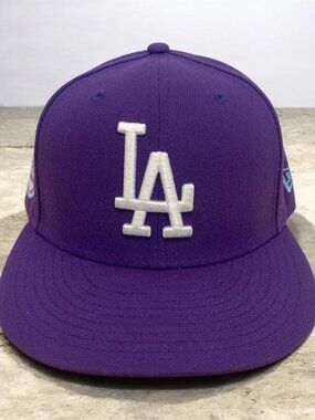 New Era 59FIFTY LA Dodgers Hat Purple 1980 All Star Game Patch 7 1/4